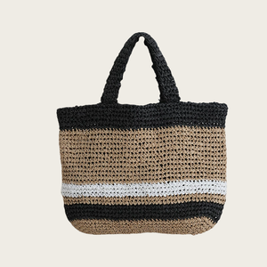 New <b>Large</b> Capacity Paper Straw Women <b>Bag</b> Eco Friendly Straw Beach <b>Bags</b> Girls Stripe <b>Tote</b> <b>Bags</b> - Product Image 3