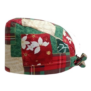 Cuffia Chirurgica Natalizia con Fascia Assorbisudore Regolabile, Cappello Medico Stampato <span class=keywords><strong>per</strong></span> Dottori, Infermieri, Dentisti, Copricapo in Tessuto Morbido - Product Image 4