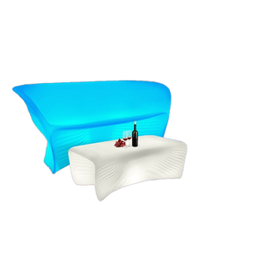 أريكة عصرية مضيئة مع طاولة قهوة مقاومة للماء، أثاث لغرفة المعيشة والبار مصنوع من البلاستيك المتين - Product Image 6