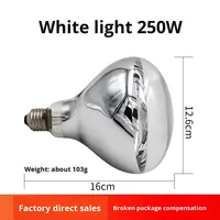 Lampe chauffante pour porcs, poulets, élevage vétérinaire, ampoule pour élevage, lampe de chauffage pour ferme animale, 220V, température de couleur non spécifiée, fabriqué en Chine