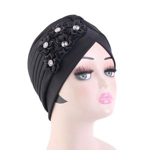Gothertop Venta al por Mayor, Accesorios para el Cabello de Lona con Nudo Retorcido y Logotipo Personalizado, Color Sólido, Turbante Musulmán, Gorro con Flores y Trenzas - Product Image 4