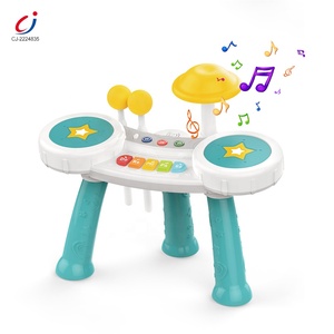 Chengji tambour jouet infantile éducation précoce instrument de musique électronique <span class=keywords><strong>jazz</strong></span> batterie <span class=keywords><strong>piano</strong></span> multifonctionnel enfants en plastique batterie ensemble jouet - Product Image 1