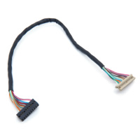 Câble de signal LVDS haute vitesse 20 broches DF14-20S-1.25C vers Dupont 20P, faisceau de câbles durable
