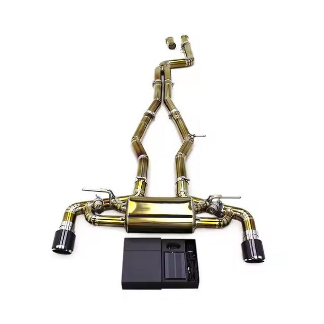 Yooking Titanium Catback for Toyota Supra A90 3.0T 2020-2023 Plate Golden Muffler Vacuum Valve Exhaust System