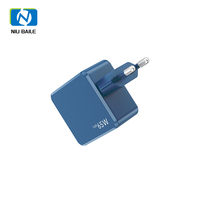 Cargador Rápido NIUBAILE Tipo-C PD 3.0 65W QC2.0, ABS Ecológico y Resistente al Fuego para Teléfonos Móviles y Relojes Inteligentes - Novedad 2025
