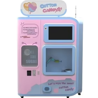 Distributeur automatique de barbe à papa à écran tactile intelligent, 64 motifs personnalisés, 4 saveurs, multilingue, nettoyage automatique, pour usage commercial et location