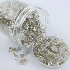 Pierres de verre réfléchissantes vertes de 1/2 pouce pour foyer extérieur industriel, foyer au propane, table de foyer, aménagement paysager décoratif - Product Image 4