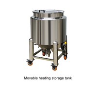 200 Ltr 500Kg tambour d'eau de stockage mobile santé magasin d'aliments Pot réservoir de stockage en acier inoxydable fabricant