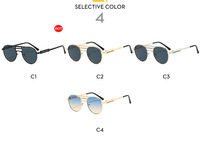Lunettes de soleil premium, lunettes de soleil à branches à ressort, lunettes de soleil circulaires, protection UV400, lunettes de soleil tendance, nouveautés, lunettes de soleil en métal, steampunk
