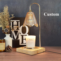 Lampe d'aromathérapie chauffe-bougie réglable pour la fonte de cire parfumée