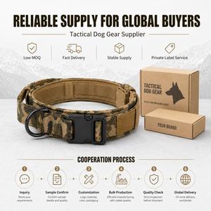 Collier tactique personnalisé pour <span class=keywords><strong>chien</strong></span>, robuste, avec poignée de contrôle, rembourré en nylon, boucle en métal, pour l'entraînement <span class=keywords><strong>K9</strong></span> - Product Image 6