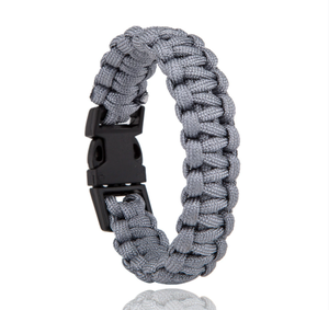 DFB729 Pulsera Táctica de Rescate para Hombre, Hecha de Cuerda Trenzada, Herramienta EDC Desmontable, Raspador, Silbato, Hebilla, Pulsera de Paracord - Product Image 2