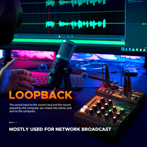 Pro OTG 4CH âm thanh DJ giao diện điều khiển 48V cho <span class=keywords><strong>Bluetooth</strong></span> Mini giao diện âm thanh phát sóng trực tiếp Card âm thanh & Mixer cho djs - Product Image 4