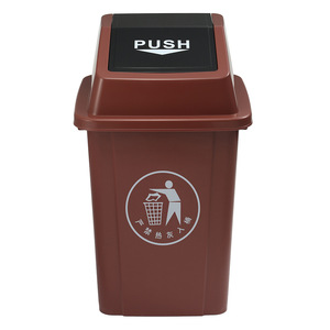 Cubo de basura cuadrado con tapa abatible, capacidad de 3520G, uso interior y exterior, para uso comercial, escolar, en cocinas y hogares. - Product Image 3