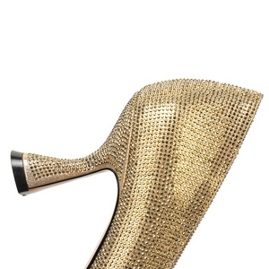 Escarpins à bout pointu ornés <span class=keywords><strong>de</strong></span> strass et <span class=keywords><strong>de</strong></span> paillettes personnalisés, talon fin incurvé <span class=keywords><strong>de</strong></span> 7,5 cm, confortables, tendance, pour le bureau et la <span class=keywords><strong>danse</strong></span> - Product Image 6