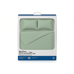 Juego de Sábanas 100% Algodón Verde Francés Tamaño Queen con Funda de Almohada y Funda Nórdica - Product Image 3