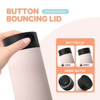 Gobelet à café 12oz 16oz avec couvercle à ouverture rapide à une main, double paroi, en acier inoxydable 304, isolé sous vide, tasse de voyage anti-fuite, sans BPA