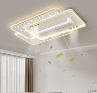 Ventilateur de plafond LED moderne sans pales, télécommandé, à intensité variable et silencieux, idéal pour salon et chambre à coucher