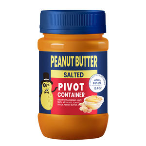 Bottiglie e Barattoli Rotondi in PET Trasparente di Varie Capacità per Burro di Arachidi, Marmellata e Condimenti con Tappi a Vite e Stampa Serigrafica - Product Image 3