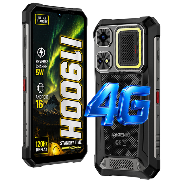 LAGENIO Rhino1 Pro 130dB Speaker Rugged Smartphone 12000mAh Battery Android Rugged Phone Smartphone Robuste Portables