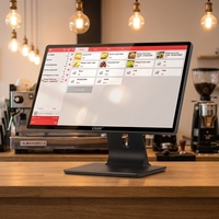 Sistema POS GSAN de 18.5 Pulgadas al por Mayor, Máquina POS con Marco de Aleación de Aluminio Ultrafino, Pantalla Táctil para Restaurante, Punto de Venta, Caja Registradora