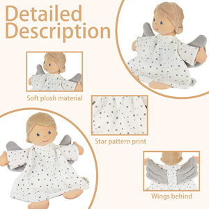 Nouveautés : Couverture de sécurité en peluche et serviette douillette avec rembourrage en coton PP, forme d'ange créative pour bébés de 0 à 24 mois - Product Image 3