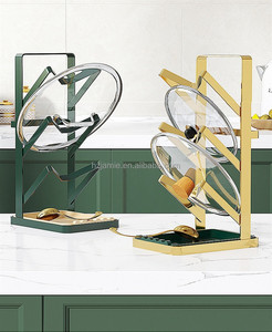 Portatapenne in ferro <span class=keywords><strong>oro</strong></span> con vassoio di scarico portabagagli portaoggetti per uso cucina utensili da cucina - Product Image 1