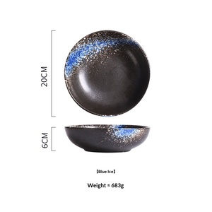 Bols à nouilles ronds en porcelaine fine de style japonais, compatibles micro-ondes, design rétro de luxe léger pour restaurant et usage domestique, pour soupes et plats cuits au four - Product Image 6