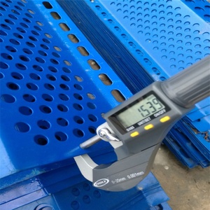 Paneles de Protección Contra el Viento de Tres Picos de Acero Galvanizado de Color Azul y 1.5 mm de Espesor - Product Image 4