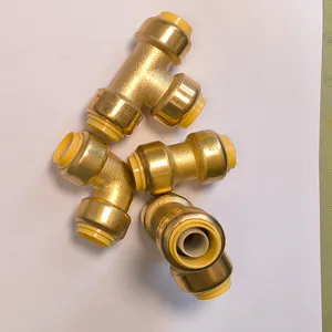 Cobre montagem conector rápido montagem Chumbo livre Brass quick push fit encanamento acessórios para PEX COPPER para EUA CAN