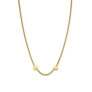 Collar Minimalista con Colgante de Dos Monedas en Blanco, de Acero Inoxidable con Baño de Oro de 18k, Monedas Redondas Múltiples, DIY, Grabado de Nombre, Collar Personalizado en Blanco - Product Image 1