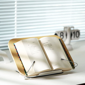 Boneruy ván ép Ergonomic giữ cuốn sách có thể điều chỉnh Cookbook đứng với trang giấy Clip cổ điển có thể gập lại đọc sách đứng - Product Image 3