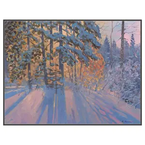 Russe célèbre peintre peinture matin dans la forêt maison décoration murale salle de tirage mur Art paysage peinture à l'huile