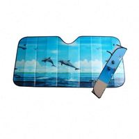 Pare-soleil de voiture personnalisé avec logo, nouveau design, promotionnel, avec pochette, pare-soleil pliable pour voitures