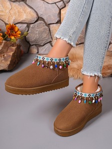 Botas de Nieve de Moda para Invierno, Botines con Suela Gruesa y Peluda, Botas de Mujer de Lujo con Piel Sintética, Zapatos Tipo Pantuflas para Hombre - Product Image 6