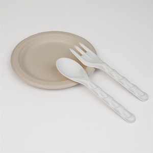 Tenedor desechable con logotipo personalizado <span class=keywords><strong>de</strong></span> fábrica, <span class=keywords><strong>vajilla</strong></span> <span class=keywords><strong>de</strong></span> bagazo, tenedor, juego <span class=keywords><strong>de</strong></span> cubiertos, platos desechables <span class=keywords><strong>para</strong></span> <span class=keywords><strong>fiesta</strong></span> - Product Image 4