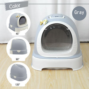 Caja de arena para gatos semiautomática de plástico grande para limpieza de excrementos - Product Image 4