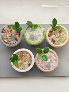 Productos de Sanación Espiritual a Precio de Fábrica, Cristal Natural, Material Mixto en Virutas, <span class=keywords><strong>Planta</strong></span> en Maceta para Regalo o Recuerdo - Product Image 2