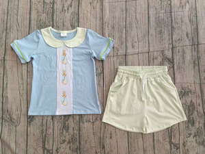 BSSO1497 Conjunto de Ropa Infantil Personalizado para Niño Pequeño con Estampado de Bandera del 4 de Julio, Venta al por Mayor, Conjunto de Manga Corta para Niño Pequeño - Product Image 3