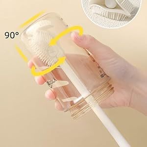 Alta Qualidade Macio Silicone Garrafa Escova De Limpeza 360 Graus Rotary Baby Bottle <span class=keywords><strong>Cleaner</strong></span> com Punho Longo Qualidade Escovas De Limpeza - Product Image 2