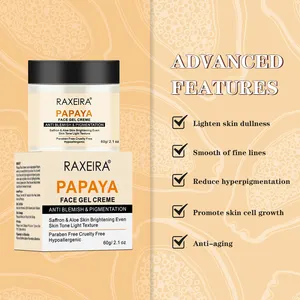 Private Label trattamento dell'acne crema viso Aloe Vera zafferano estratto di Papaya pelle idratante sbiancante crema per il viso per gli uomini