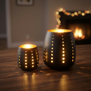 Support de bougie en fer fait main Sonnet Decor, sans plomb, écologique, étanche, résistant à la chaleur, décoration de la maison, arbre de Noël numérique - Product Image 2