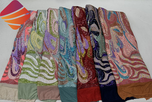 Tela de Tul con Lentejuelas Coloridas de Alta Calidad, Tela de Encaje Francés con Cuentas, Bordado de Malla, Tela de Encaje Africana para Vestidos de Fiesta para <span class=keywords><strong>Mujer</strong></span> - Product Image 6