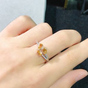 Bague en Citrine S925, cristal de guérison spirituelle naturelle, pour renforcer la confiance en soi et augmenter la prospérité financière - Product Image 5