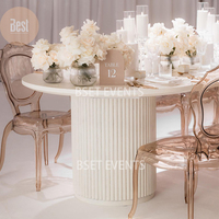 Pieds de table ovales de style romain en crème moderne, design 2023, pour tables de mariage