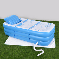 Baignoire gonflable autoportante durable avec grand dossier pour adultes, utilisation en extérieur, matériau PVC écologique, accessoire de piscine