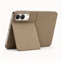 Étui de téléphone TechWoven pour iPhone Duo, support pliable, housse de protection en tissu