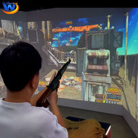Simulador de Juego de Tiro con Proyección Interactiva, Máquina de Juego de Arcade con Pantalla Inmersiva 3D para Centros de Entretenimiento