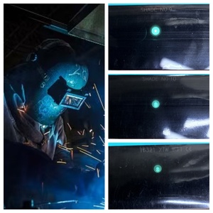 Lente de soldadura de calidad profesional de fábrica 108 x 51 para lente de soldadura con oscurecimiento automático azul - Product Image 3