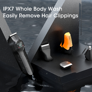 Resuxi 298 mới 5 trong 1 râu tông đơ thiết lập có thể sạc lại không dây cơ thể tóc Clipper cho nam giới với nam châm lưỡi IPX7 hairtrimmer - Product Image 3